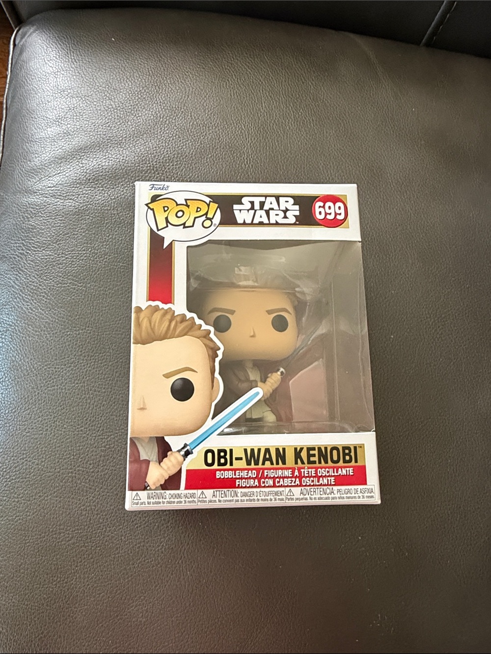Funko Obi-Wan Kenobi Pop! Figure with Blue Lightsaber and Tan Outfit